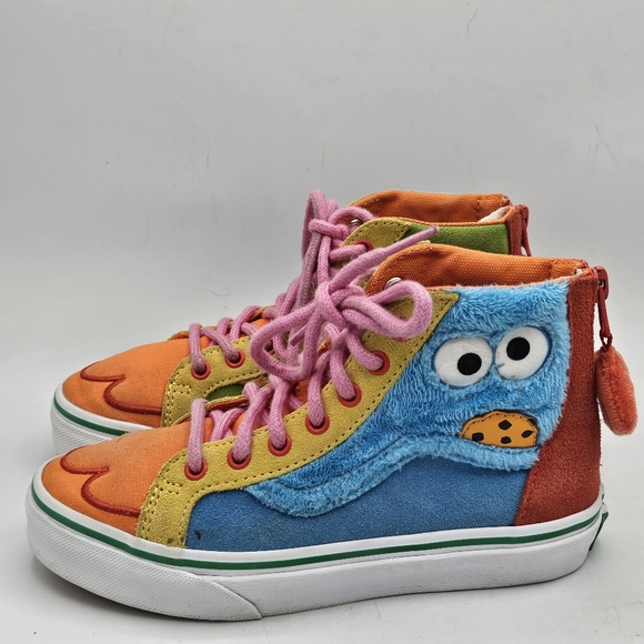 Vans x SESAME STREET SK8-Hi Zip Kids 2 Limited Edition cookie monster & grouch - Picture 14 of 16